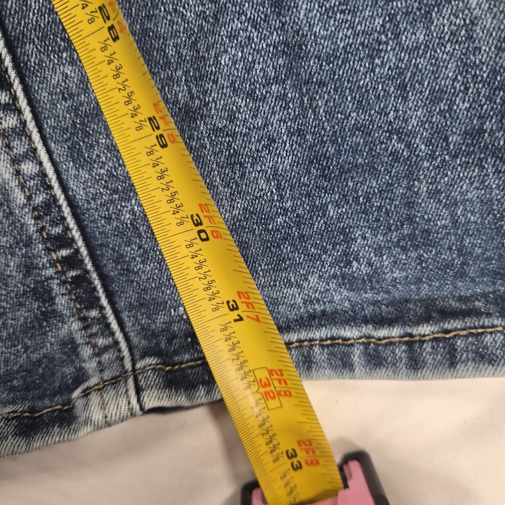 Y2k Low Rose 2000s Super Flare Jeans Size 1/25W Acid Wash - Picture 8 of 13